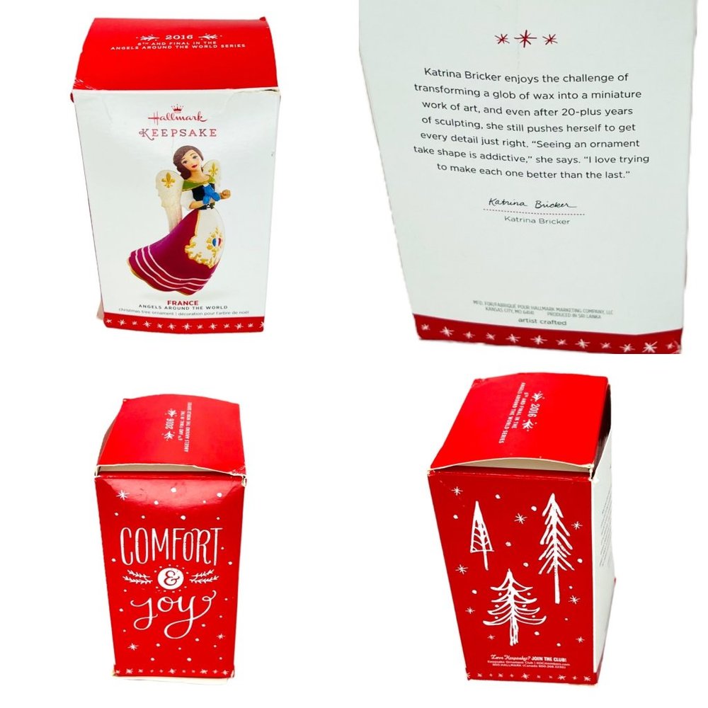 Hallmark Keepsake Angels Around The World France Christmas Tree Ornament 2016